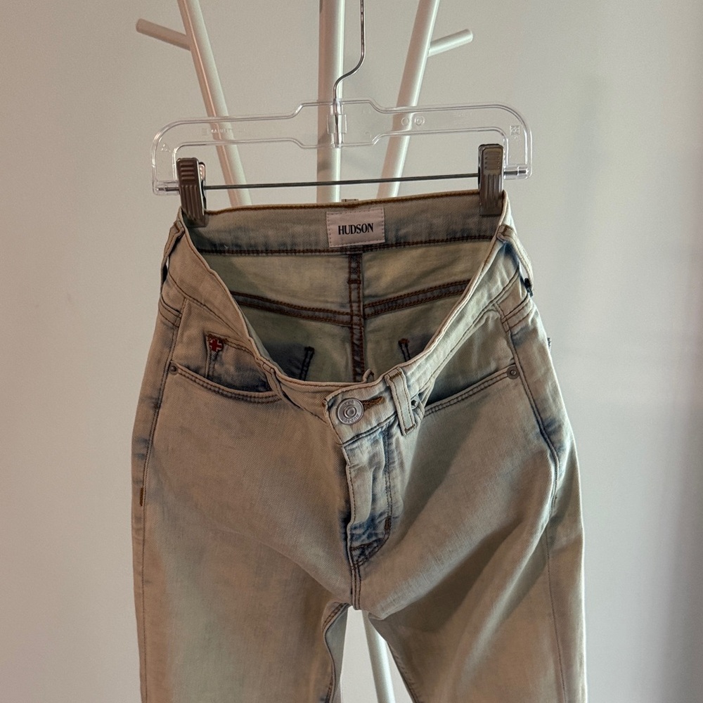 Hudson Light Wash High Rise Flair Jeans
